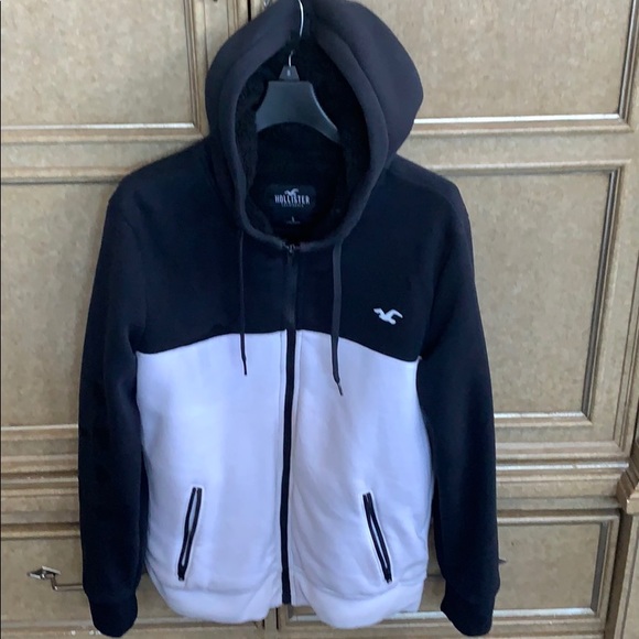 Hollister Other - HOLLISTER NAVY & WHITE HOODED JACKET